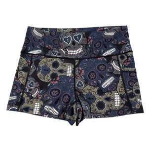 Constantly Varied Gear Shorts Womens Large Biker Skulls Paisley